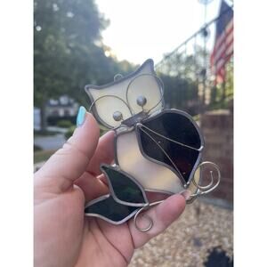 Vintage Stained Glass Owl Great Quality